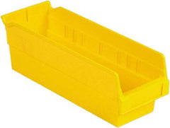 LEWISBins+ - 11-5/8" Deep, Yellow Hopper Shelf Bin - 4" High x 4-1/8" Wide x 11-5/8" Long - USA Tool & Supply