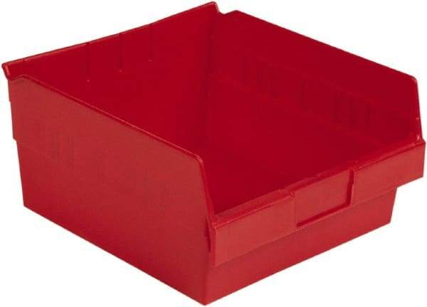 LEWISBins+ - 11-5/8" Deep, Red Hopper Shelf Bin - 6" High x 11-1/8" Wide x 11-5/8" Long - USA Tool & Supply