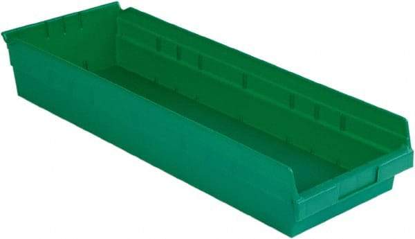 LEWISBins+ - 23-5/8" Deep, Green Hopper Shelf Bin - 4" High x 8-3/8" Wide x 23-5/8" Long - USA Tool & Supply