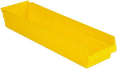 LEWISBins+ - 23-5/8" Deep, Yellow Hopper Shelf Bin - 4" High x 6-5/8" Wide x 23-5/8" Long - USA Tool & Supply