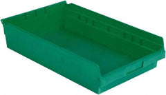 LEWISBins+ - 17-7/8" Deep, Green Hopper Shelf Bin - 4" High x 11-1/8" Wide x 17-7/8" Long - USA Tool & Supply