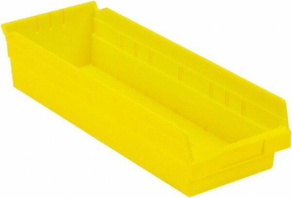 LEWISBins+ - 17-7/8" Deep, Yellow Hopper Shelf Bin - 4" High x 6-5/8" Wide x 17-7/8" Long - USA Tool & Supply