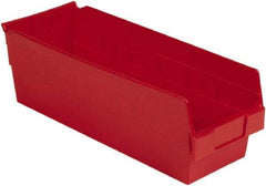 LEWISBins+ - 17-7/8" Deep, Red Hopper Shelf Bin - 6" High x 6-5/8" Wide x 17-7/8" Long - USA Tool & Supply