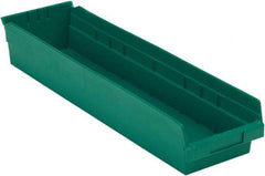 LEWISBins+ - 23-5/8" Deep, Green Hopper Shelf Bin - 4" High x 6-5/8" Wide x 23-5/8" Long - USA Tool & Supply