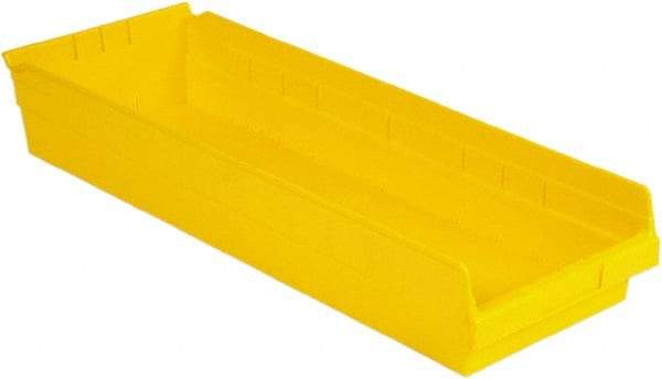 LEWISBins+ - 23-5/8" Deep, Yellow Hopper Shelf Bin - 4" High x 8-3/8" Wide x 23-5/8" Long - USA Tool & Supply