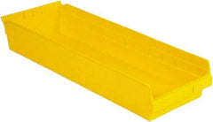LEWISBins+ - 23-5/8" Deep, Yellow Hopper Shelf Bin - 4" High x 8-3/8" Wide x 23-5/8" Long - USA Tool & Supply