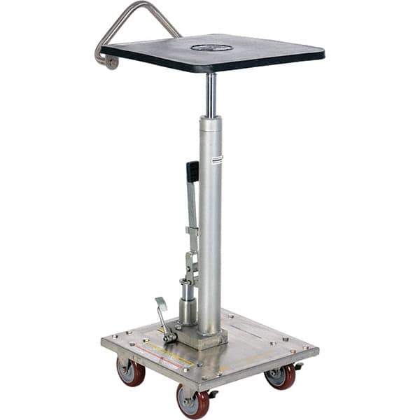 Vestil - 200 Lb Capacity Hydraulic Post Table - 31" to 49" Lift Height, 16" Platform Length x 16" Platform Width - USA Tool & Supply