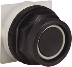 Schneider Electric - 30mm Mount Hole, Extended Straight, Pushbutton Switch Only - Black Pushbutton, Momentary (MO) - USA Tool & Supply