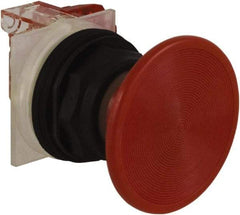 Schneider Electric - 30mm Mount Hole, Extended Straight, Pushbutton Switch with Contact Block - Red Pushbutton, Momentary (MO) - USA Tool & Supply