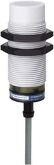 Telemecanique Sensors - PNP, 15mm Detection, Cylinder, Capacitive Proximity Sensor - IP67, 12 to 24 VDC, M30x1.5 Thread, 74-1/2mm Long - USA Tool & Supply