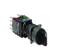 Schneider Electric - 16mm Mount Hole, Selector Switch - Black, Maintained (MA), NO/NC, Vibration Resistant - USA Tool & Supply