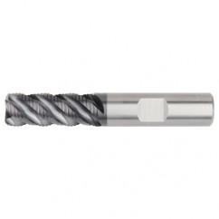 3/8x3/8x5/8x2-1/4 .030R 4FL Carbide Roughing End Mill-Round Shank-AlTiN - USA Tool & Supply
