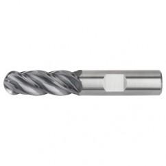 1/8x1/8x1/2x2 Ball Nose 4FL Carbide End Mill-Round Shank-AlTiN - USA Tool & Supply