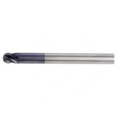 1/2x1/2x5/8x5 Ball Nose 4FL Carbide End Mill-Round Shank-TiAlN - USA Tool & Supply