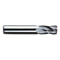 5/8 Dia. x 3-1/2 Overall Length 4-Flute .015 C/R Solid Carbide SE End Mill-Round Shank-Center Cut-TiCN - USA Tool & Supply