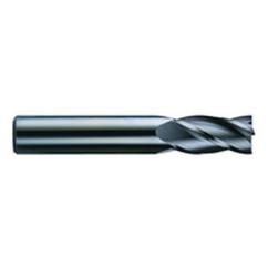 13/32 Dia. x 2-3/4 Overall Length 4-Flute Square End Solid Carbide SE End Mill-Round Shank-Center Cut-TiN - USA Tool & Supply