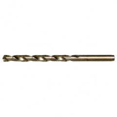 #12 RHS / RHC HSS-CO 8% (M42) 135 Degree Split Point Cobalt Heavy Duty Jobber Length Drill - Straw / Gold Oxide - USA Tool & Supply