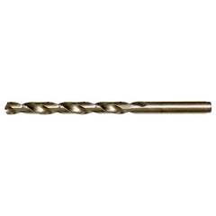 15/64 RHS / RHC HSS-CO 8% (M42) 135 Degree Split Point NAS907 Type J Cobalt Heavy Duty Jobber Drill - Straw / Gold Oxide - Exact Industrial Supply