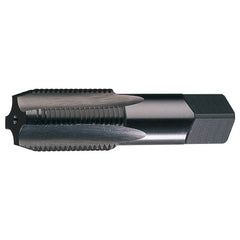 ‎1/8-27 NPSF 4 Flute Taper Pipe HSS Medium Hook Straight Pipe Tap- Bright - Exact Industrial Supply
