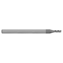 Variable Helix End Mills for Aluminum Alloys - 0.1875″ (3/16″) Cutter Diameter × 0.0050″ Radius × 1.0000″ (1″) Length of Cut Carbide Corner Radius End Mill for Aluminum Alloys, 3 Flutes, Amorphous Diamond Coated - Exact Industrial Supply