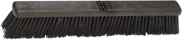 Harper Brush - 24" Heavy Duty Polypropylene Push Broom - 2-7/8" Bristle Length, Plastic Block, Bolt-On Handle Connection, Handle Sold Separately - USA Tool & Supply