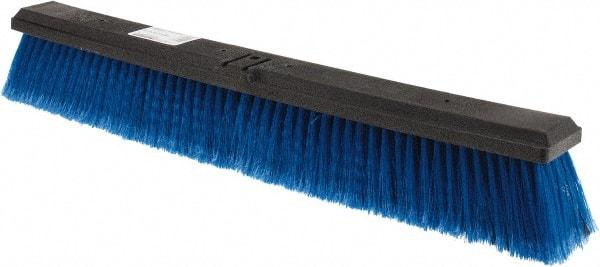 Harper Brush - 24" Medium Duty Polypropylene Push Broom - 2-7/8" Bristle Length, Plastic Block, Bolt-On Handle Connection, Handle Sold Separately - USA Tool & Supply