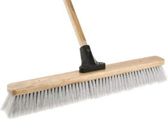 Harper Brush - 24" Fine Particle Synthetic Push Broom - 2-7/8" Bristle Length, Wood Block, Bolt-On Handle Connection, Handle Included - USA Tool & Supply