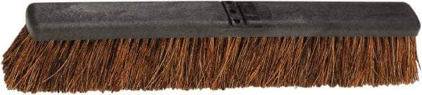 Harper Brush - 24" Heavy Duty Palmyra Push Broom - 2-7/8" Bristle Length, Plastic Block, Bolt-On Handle Connection, Handle Sold Separately - USA Tool & Supply