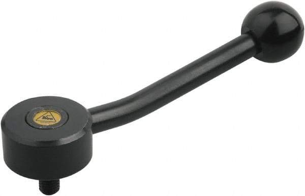 KIPP - 3/8-16, Steel Threaded Stud Adjustable Clamping Handle - 147.5mm OAL, 38mm High - USA Tool & Supply