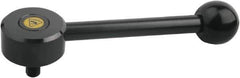KIPP - M10, Steel Threaded Stud Adjustable Clamping Handle - 118.5mm OAL, 23mm High - USA Tool & Supply