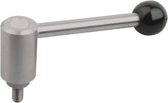 KIPP - M8, Stainless Steel Threaded Stud Adjustable Clamping Handle - 104mm OAL, 49.5mm High - USA Tool & Supply