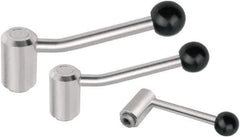 KIPP - 5/8-11, Stainless Steel Threaded Hole Adjustable Clamping Handle - 145mm OAL, 81mm High - USA Tool & Supply