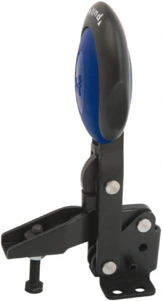 KIPP - Vertical Handle, Manual Hold Down Toggle Clamp - U-Bar, Flanged Base, Nitride/Oxide Finish, Steel - USA Tool & Supply