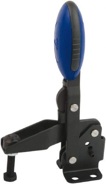 KIPP - Vertical Handle, Manual Hold Down Toggle Clamp - U-Bar, Flanged Base, Nitride/Oxide Finish, Steel - USA Tool & Supply