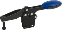 KIPP - Horizontal Handle, Manual Hold Down Toggle Clamp - U-Bar, Straight Base, Nitride/Oxide Finish, Steel - USA Tool & Supply