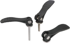 KIPP - M5, Fiberglass Reinforced Plastic Threaded Stud Adjustable Clamping Handle - 79.6mm OAL, 23.4mm High - USA Tool & Supply