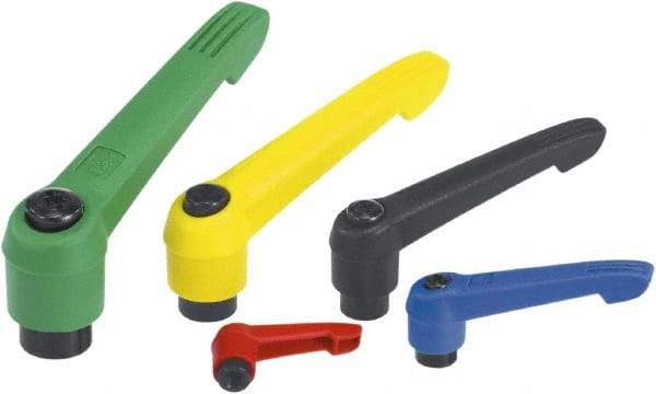 KIPP - 3/8-16, Fiberglass Reinforced Plastic Threaded Hole Adjustable Clamping Handle - 109mm OAL, 66mm High - USA Tool & Supply