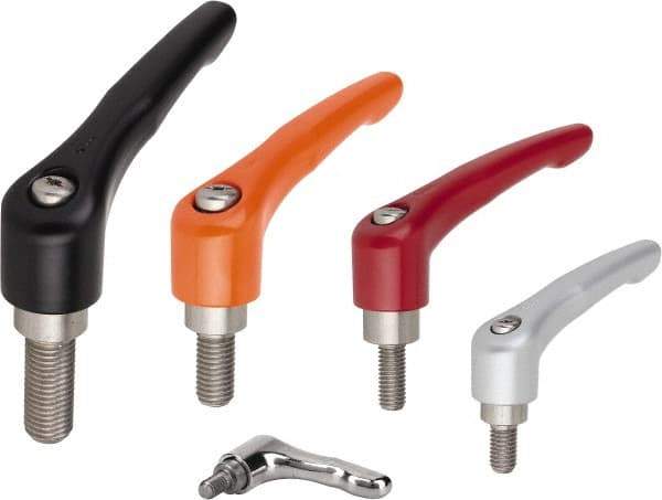KIPP - M5, Zinc Threaded Stud Adjustable Clamping Handle - 47mm OAL, 34mm High - USA Tool & Supply