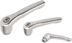 KIPP - M4, Stainless Steel Threaded Hole Adjustable Clamping Handle - 47mm OAL, 34mm High - USA Tool & Supply