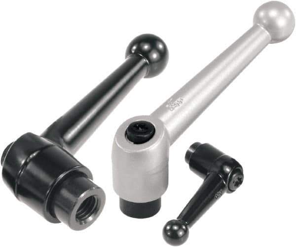 KIPP - 3/8-16, Zinc Threaded Hole Adjustable Clamping Handle - 90mm OAL, 61.5mm High - USA Tool & Supply