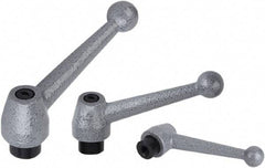 KIPP - 5/16-18, Stainless Steel Threaded Hole Adjustable Clamping Handle - 97mm OAL, 54mm High - USA Tool & Supply