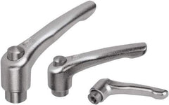 KIPP - 3/8-16, Stainless Steel Threaded Hole Adjustable Clamping Handle - 91mm OAL, 58.5mm High - USA Tool & Supply