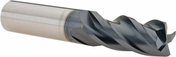 Iscar - 5/8", 4 Flute, Single End, Solid Carbide, 0.03" Corner Radius End Mill - 3-1/2" OAL, Right Hand Flute, 1-1/4" LOC, Right Hand Cut - USA Tool & Supply