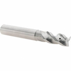 Iscar - 3 Flute Solid Carbide Roughing & Finishing Corner Radius End Mill - Uncoated, Straight Shank, 39° Helix, Non-Centercutting, Regular Length - USA Tool & Supply