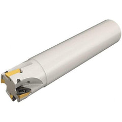 Iscar - 32mm Cut Diam, 8mm Max Depth of Cut, 31mm Shank Diam, 250mm OAL, Indexable Square Shoulder Helical End Mill - HM390 TPKT 100304PDR, HM390 TPKT 1003PDR Inserts, Cylindrical Shank, 90° Lead Angle, Through Coolant, Series HeliIQMill - USA Tool & Supply