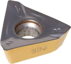 Iscar - HM390 TDKT1907 PDTR Grade IC330 Carbide Milling Insert - TiCN/TiN Finish, 0.276" Thick, 14mm Inscribed Circle, 0.79mm Corner Radius - USA Tool & Supply