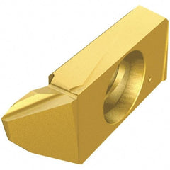 Iscar - 22SCIL Grade IC1008, 1mm Cutting Width Carbide Grooving Insert - 3mm Max Depth of Cut, 0.08mm Corner Radius, TiAlN/TiN Finish - USA Tool & Supply