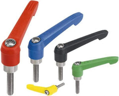 KIPP - M8, Fiberglass Reinforced Plastic Threaded Stud Adjustable Clamping Handle - 75mm OAL, 45.5mm High - USA Tool & Supply