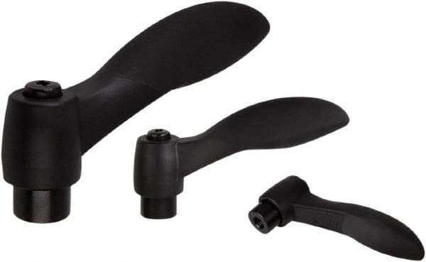 KIPP - 1/4-20, Fiberglass Reinforced Plastic & Thermoplastic SEBS Threaded Hole Adjustable Clamping Handle - 48.1mm OAL, 33.5mm High - USA Tool & Supply