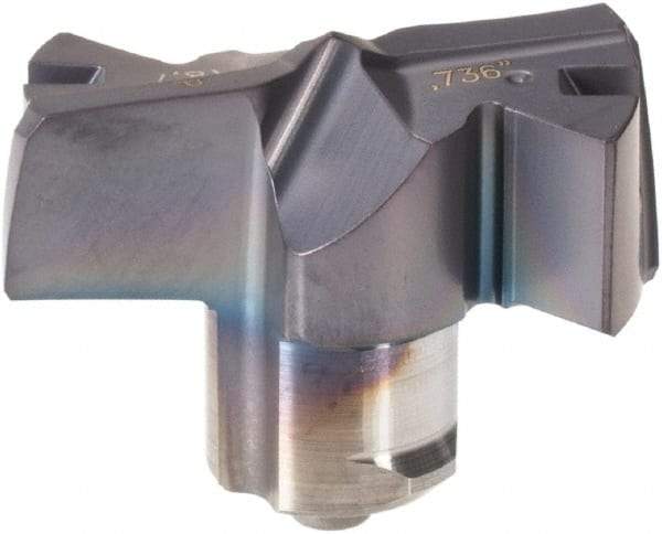 Iscar - Series FCP, 18.69mm Diam Grade IC908 Replaceable Drill Tip - Carbide, TiAlN/TiN Finish, 18 Seat Size - USA Tool & Supply